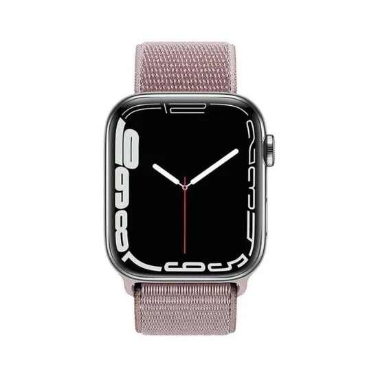 Apple Watch Strap 42/44 Mm Woven Nylon Sport Loop With Hook-And-Loop Fastener Rockrose &ndash; Champagne Pink
